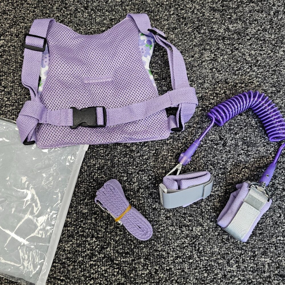Toddler Harness Leash Butterfly Wings Purple - Picture 2 of 2
